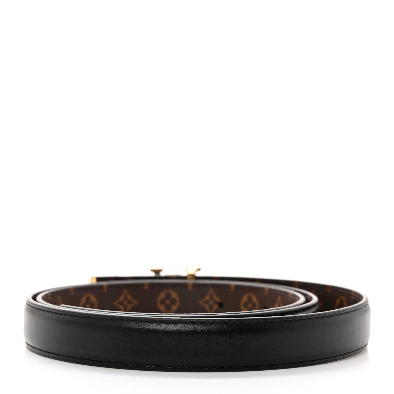 Louis Vuitton Monogram 20mm Pretty Reversible Belt 80/32 Black 3 of 7