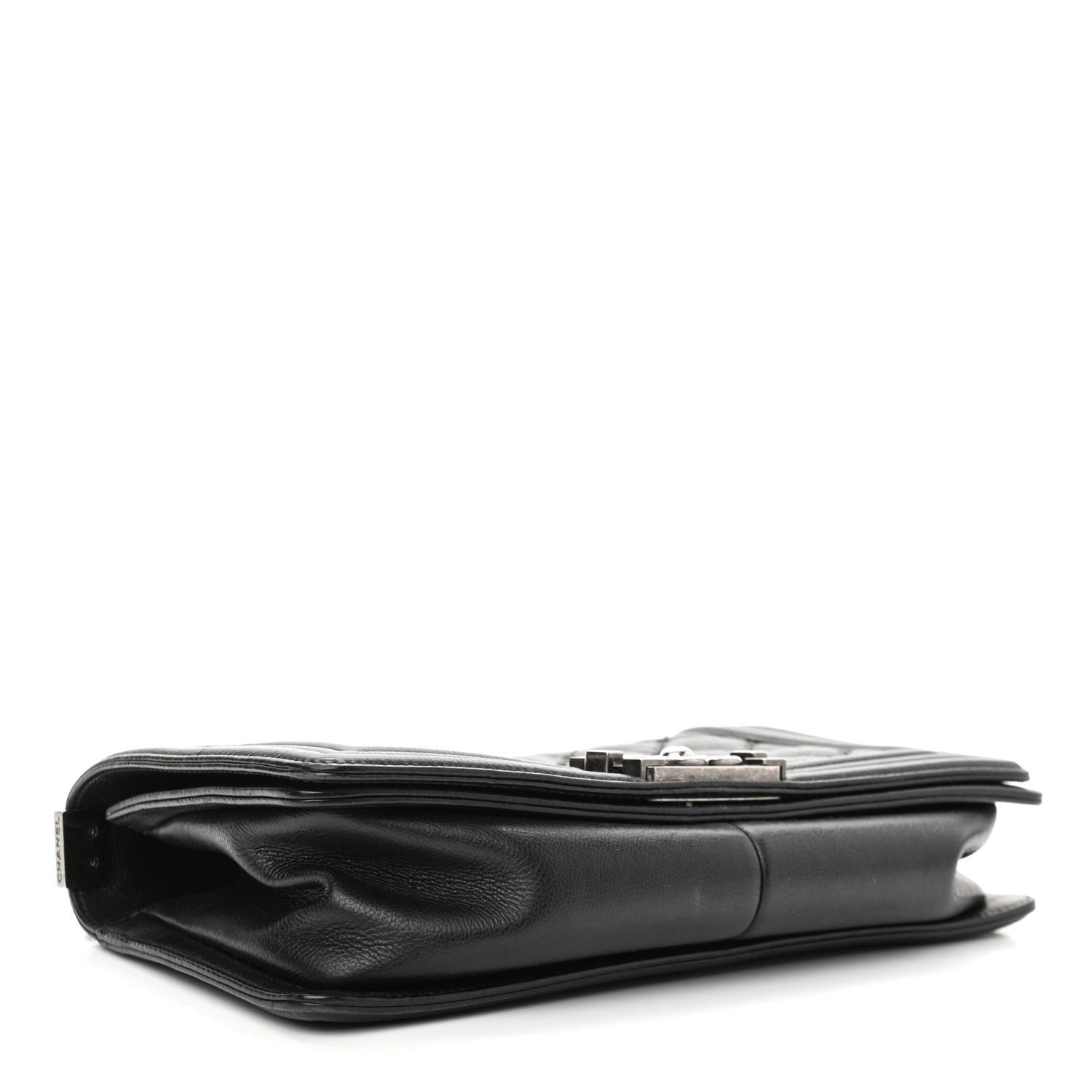 Chanel Calfskin Quilted Double Stitch New Medium Boy Flap Black 3 of 9