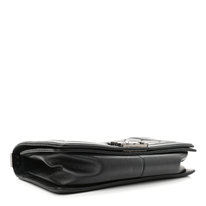 Chanel Calfskin Quilted Double Stitch New Medium Boy Flap Black 3 of 9