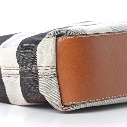 Burberry Canvas Mega Check Medium Tottenham Brit Tote Saddle Brown 15 of 17