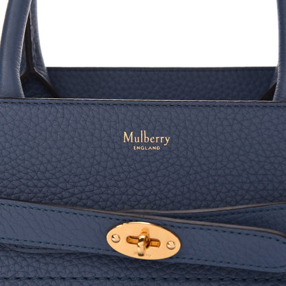 Mulberry Classic Grain Calfskin Belted Bayswater Tote Blue 10 of 10