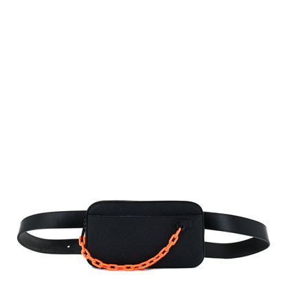 Louis Vuitton Taurillon Monogram Uniformes Solar Ray Soft Pochette Volga Belt Bag Black 1 of 10