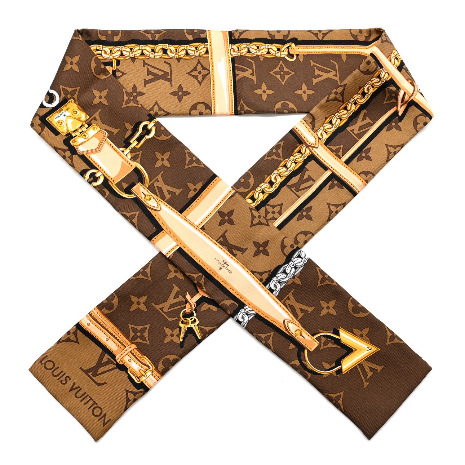 Louis Vuitton Silk Monogram Confidential Bandeau Brown 1 of 4