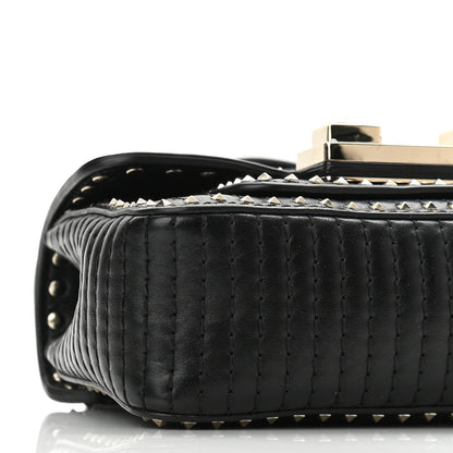 Valentino Garavani Lambskin ZiggyStud Rockstud Convertible Crossbody Belt Bag Black 8 of 10