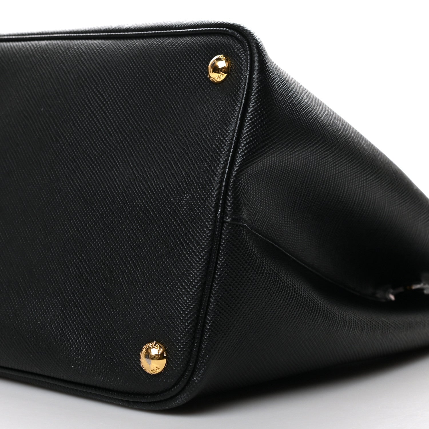 Prada Saffiano Cuir Medium Double Bag Black Fuoco 10 of 12