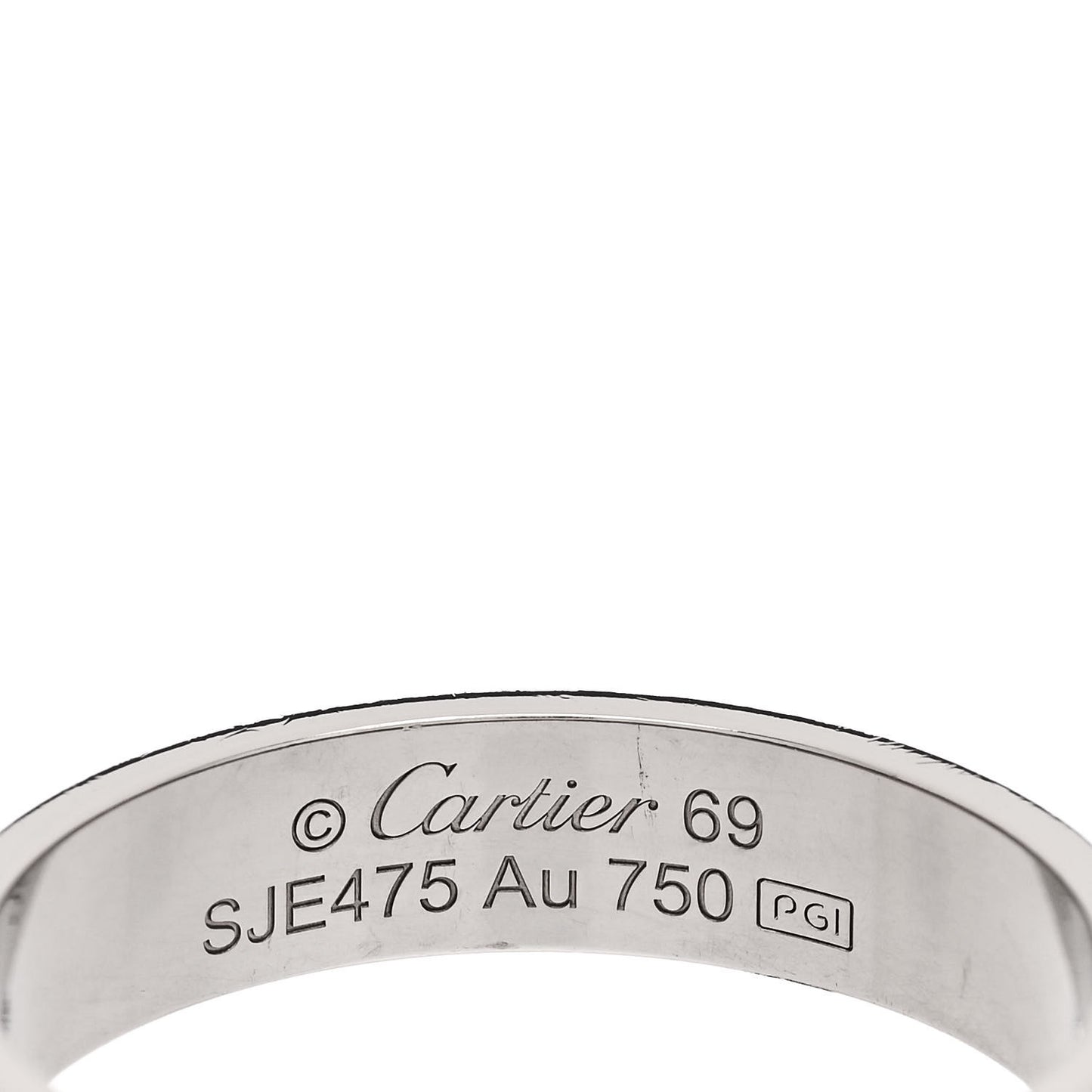 18K White Gold 5.5mm LOVE Wedding Band Ring 69 12.5