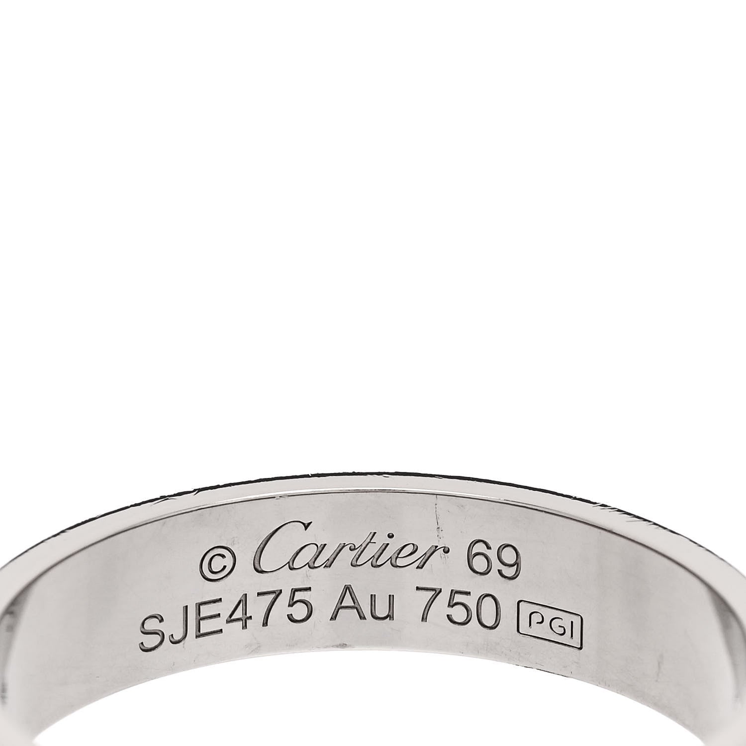 Cartier 18K White Gold 5.5mm LOVE Wedding Band Ring 69 12.5 4 of 5