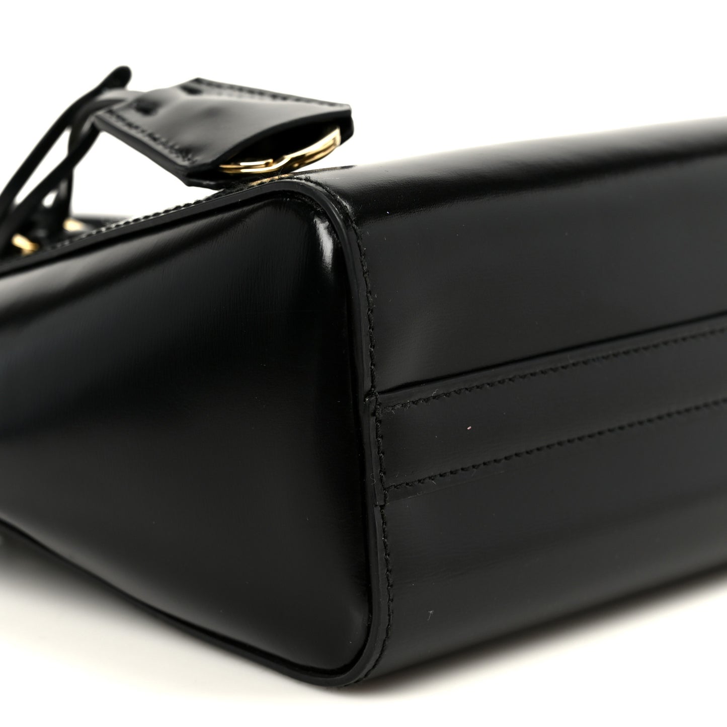 Brushed Calfskin Mini Zippered Crossbody Tote Black