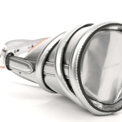 Alexander McQueen Metallic Calfskin The Curve Mini Shoulder Bag Silver 10 of 11