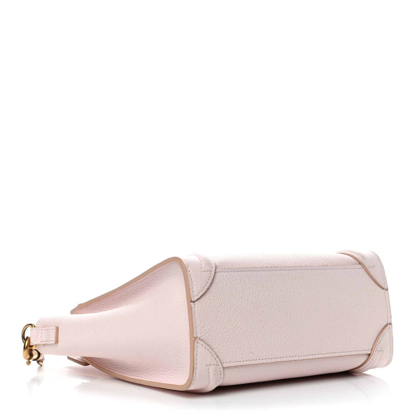 Drummed Calfskin Nano Luggage Pale Pink