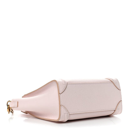 Celine Drummed Calfskin Nano Luggage Pale Pink 3 of 7
