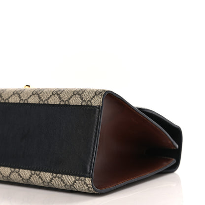 Gucci GG Supreme Monogram Calfskin Medium Padlock Shoulder Bag Beige Black Cuir 8 of 9