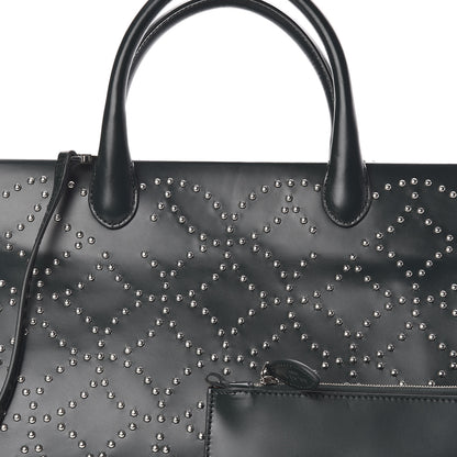 Alaia Calfskin Arabesque Studded Clous Tote Dark Green 10 of 10