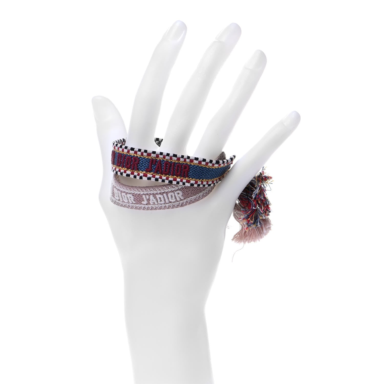 Christian Dior Woven Cotton J'Adior Friendship Bracelet Set 2 of 5
