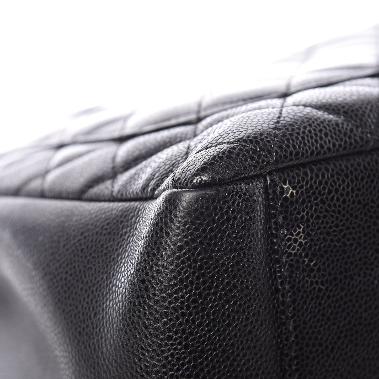 Caviar Quilted Grand Shopping Tote GST Black