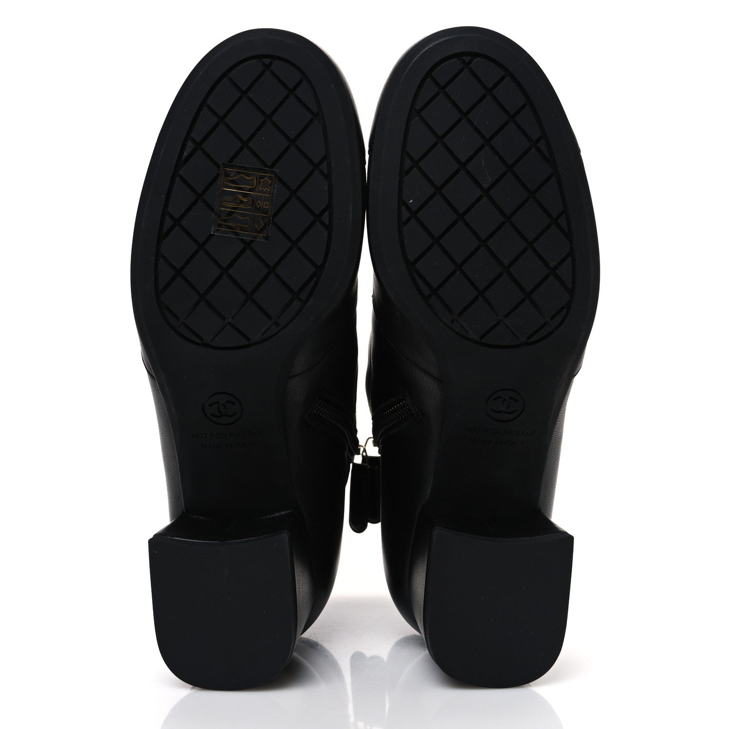 Chanel Stretch Lambskin Cap Toe CC Short Boots 36.5 Black 7 of 10