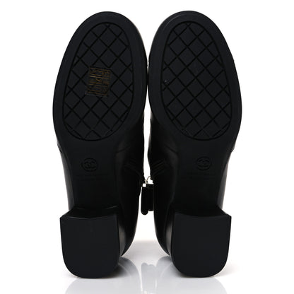 Chanel Stretch Lambskin Cap Toe CC Short Boots 36.5 Black 7 of 10