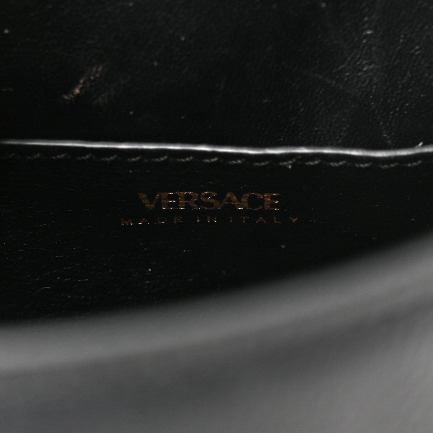 Versace Grained Calfskin Small La Medusa Top Handle Bag Black 6 of 10
