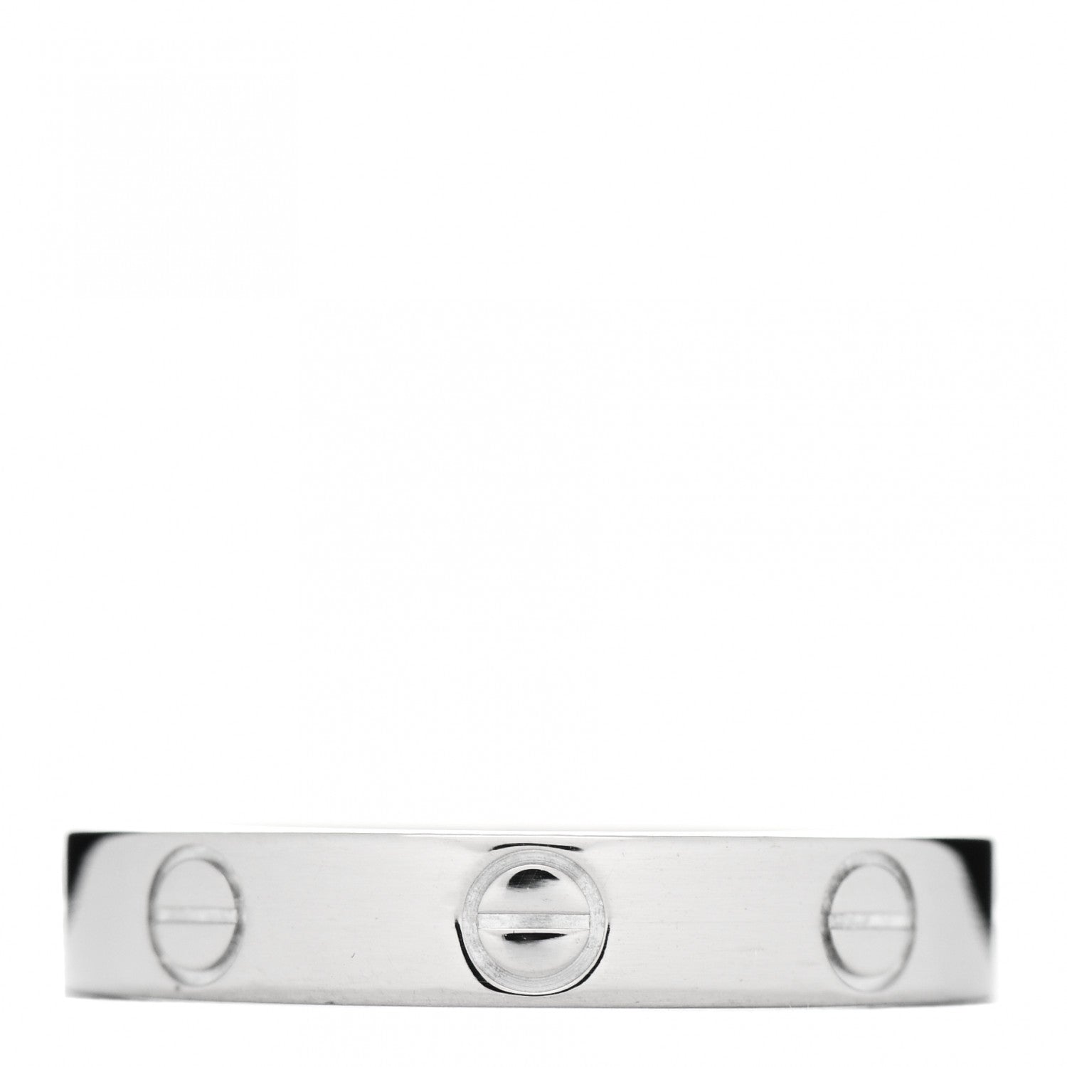 Cartier 18K White Gold 3.5mm LOVE Wedding Band Ring 55 7.25 1 of 4