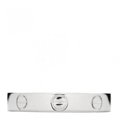Cartier 18K White Gold 3.5mm LOVE Wedding Band Ring 55 7.25 1 of 4