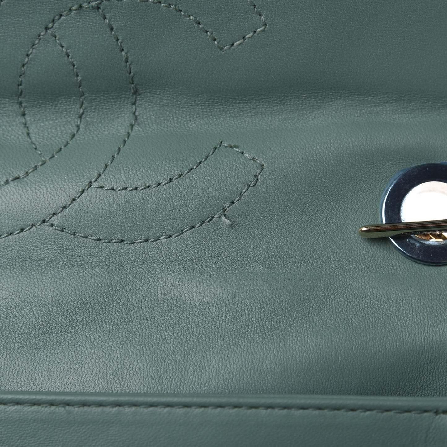 Lambskin Quilted Small Trendy CC Flap Dual Handle Bag Light Green