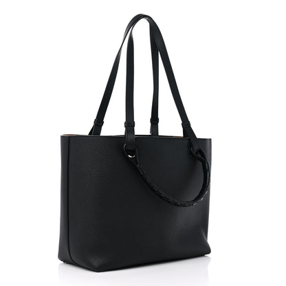 Loewe Grained Calfskin Small Anagram Tote Black 3 of 8