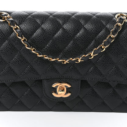 Chanel Caviar Quilted Medium Double Flap Black 8 of 10