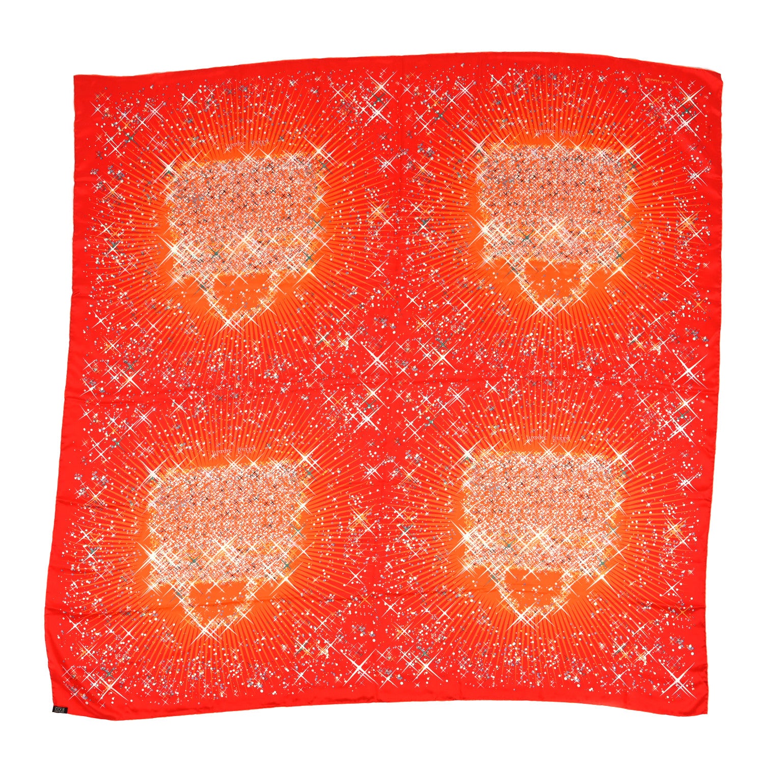 Hermes Silk Magic Kelly Scarf 140 Rouge Orange Vert De Gris 2 of 5