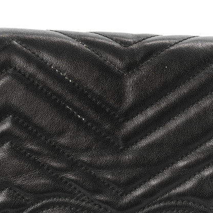Gucci Calfskin Matelasse Large GG Marmont Shoulder Bag Black 10 of 16