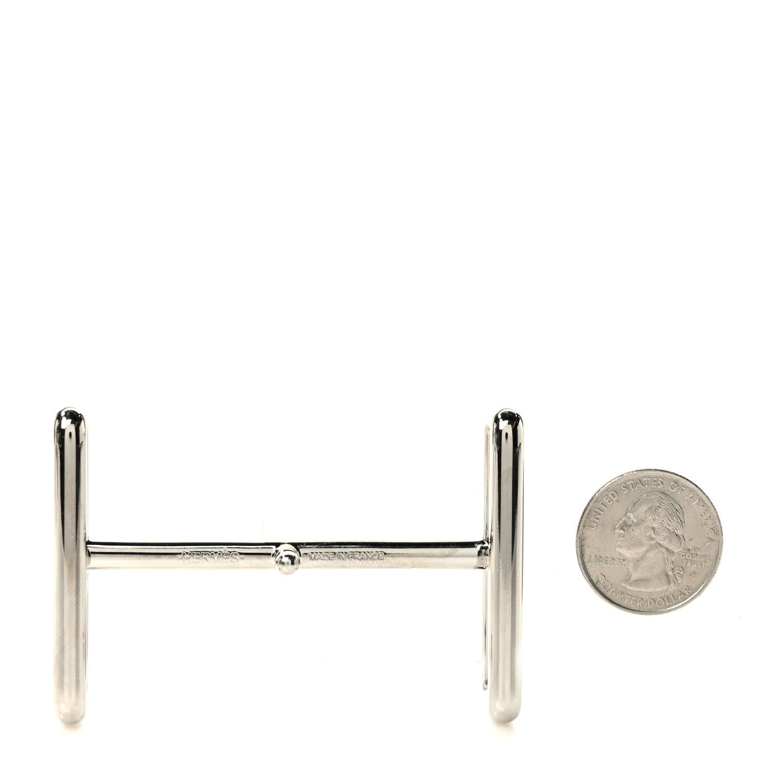 Hermes Palladium Idem 42MM H Belt Buckle 2 of 3