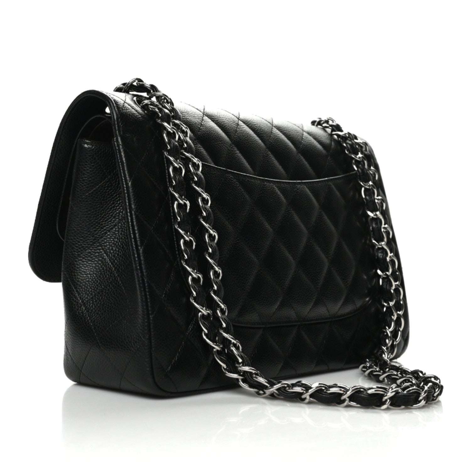Chanel Caviar Quilted Jumbo Double Flap Black 4 of 13
