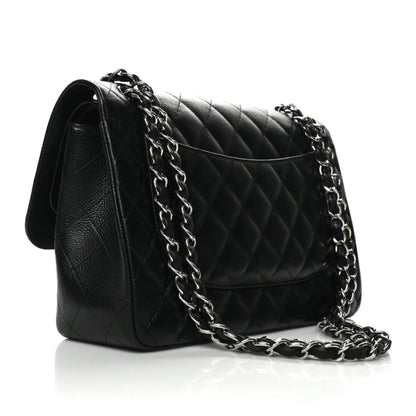 Chanel Caviar Quilted Jumbo Double Flap Black 4 of 13