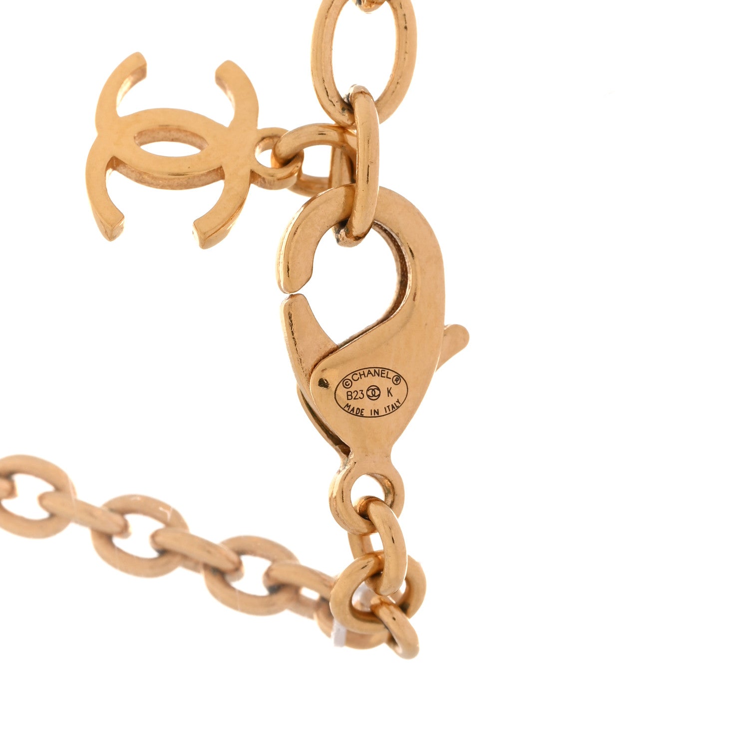 Chanel Resin Crystal Pearl Chain Heart CC Pendant Choker Necklace