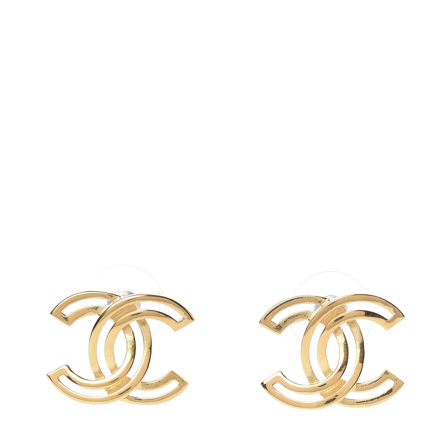 Metal Obazine CC Earrings Gold