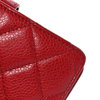 Chanel Caviar Quilted CC French Wallet Red 13 of 14