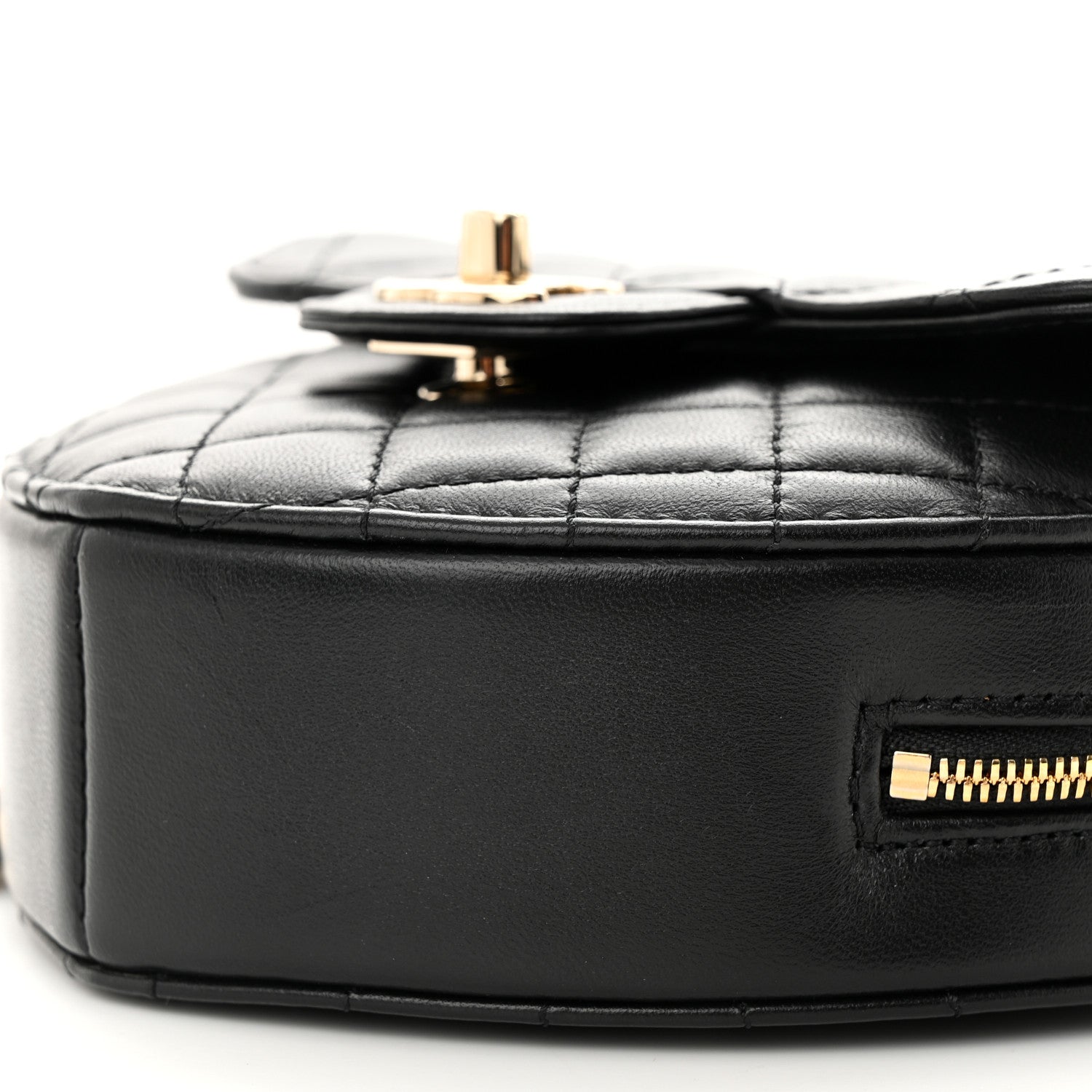 Chanel Lambskin Quilted CC In Love Heart Bag Black 10 of 11