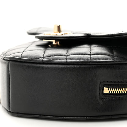 Chanel Lambskin Quilted CC In Love Heart Bag Black 10 of 11