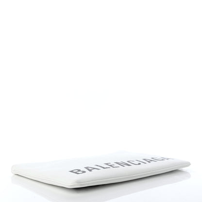 Balenciaga Signature Grained Calfskin Large Ville Zip Pouch White 4 of 8