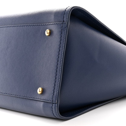 Chanel Caviar Small Studded Deauville Tote Navy 10 of 13