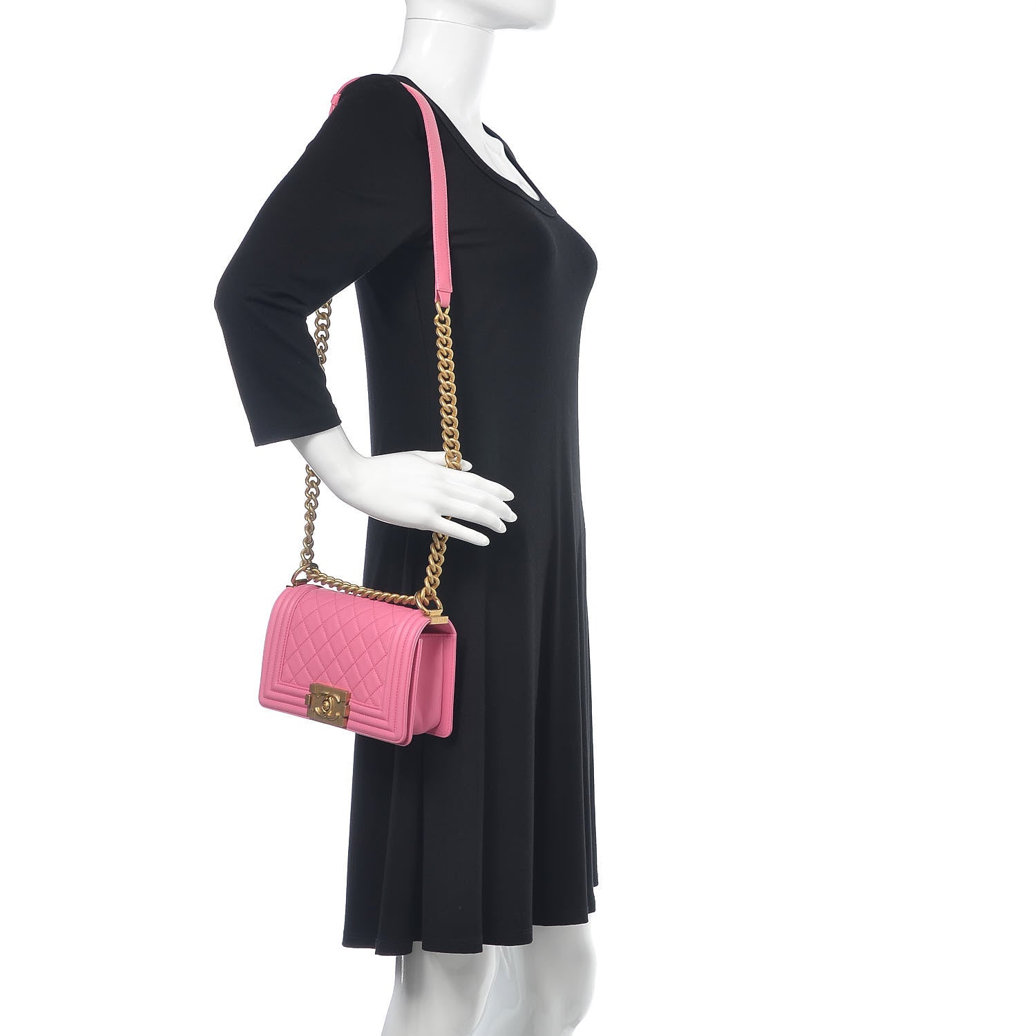 Chanel Calfskin Quilted Small Boy Flap Pink 3 of 19