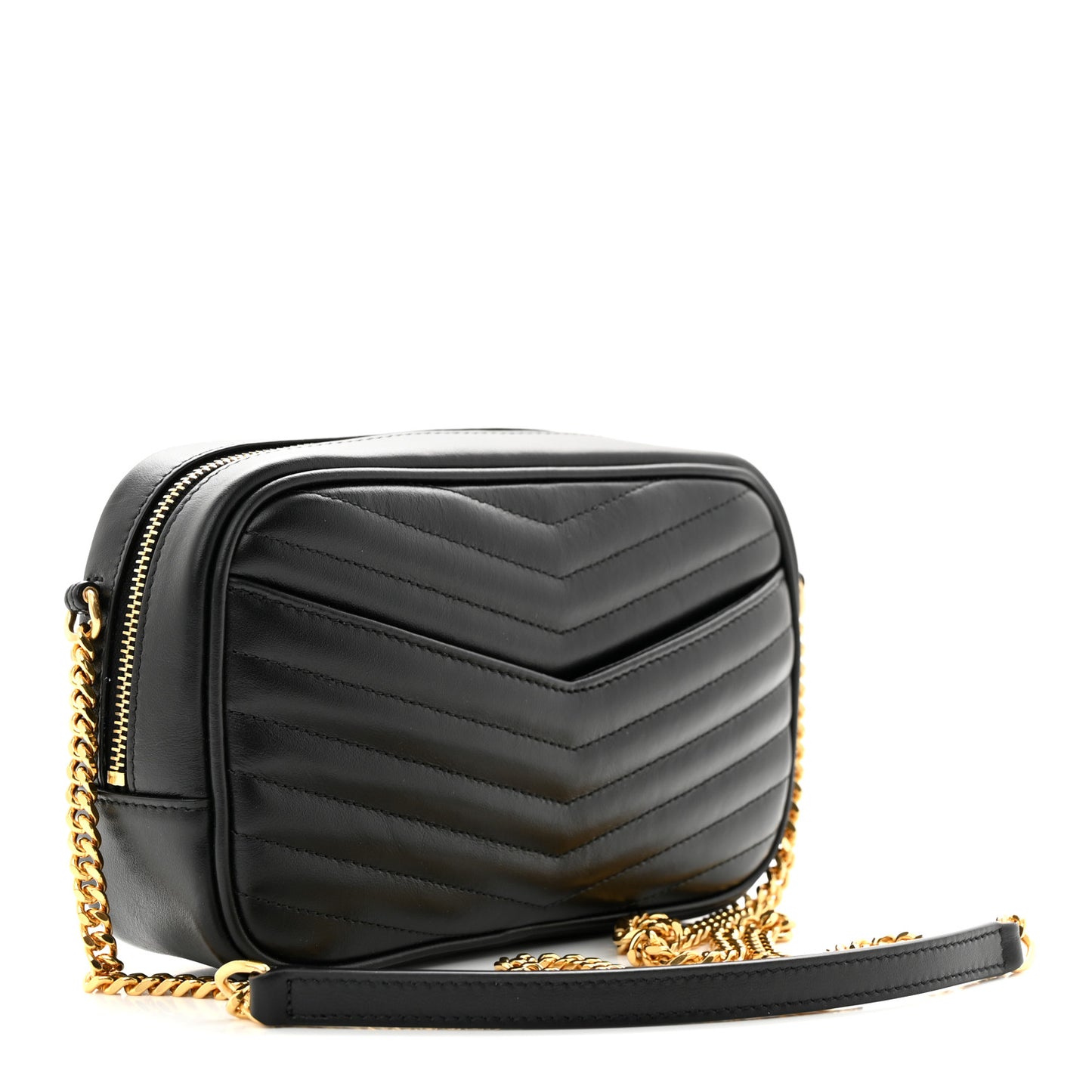 Calfskin Matelasse Monogram Mini Lou Camera Bag Black