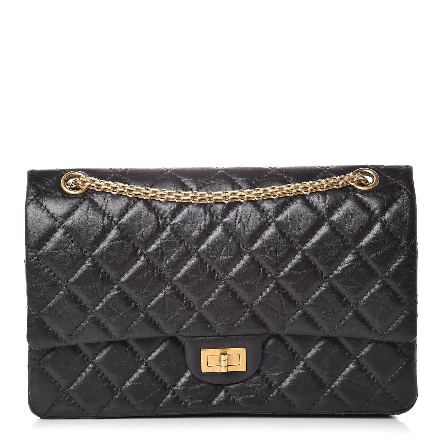 Chanel Aged Calfskin Quilted 2.55 Reissue 226 Flap Black 1 of 12