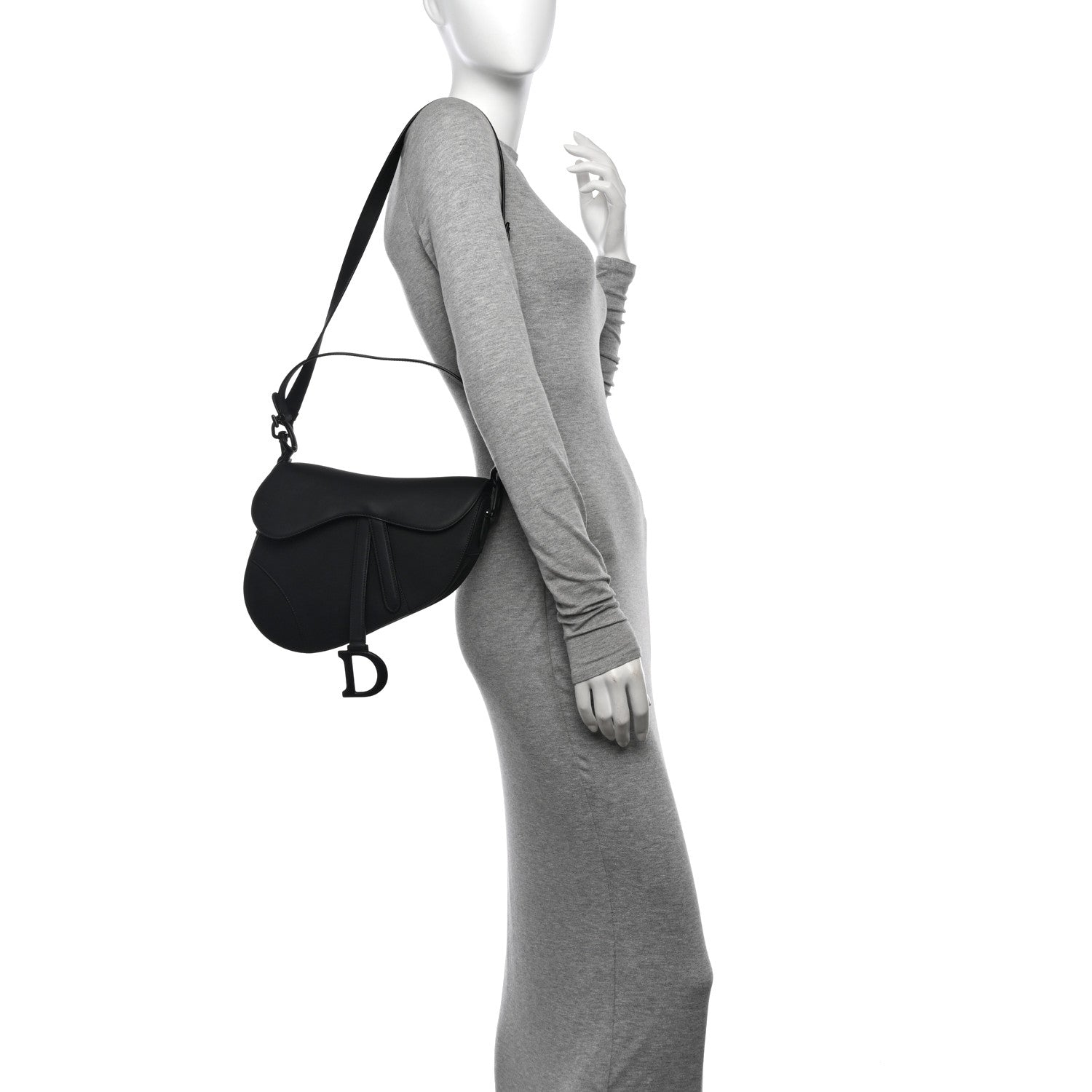 Christian Dior Ultra Matte Calfskin Saddle Bag Black 2 of 10