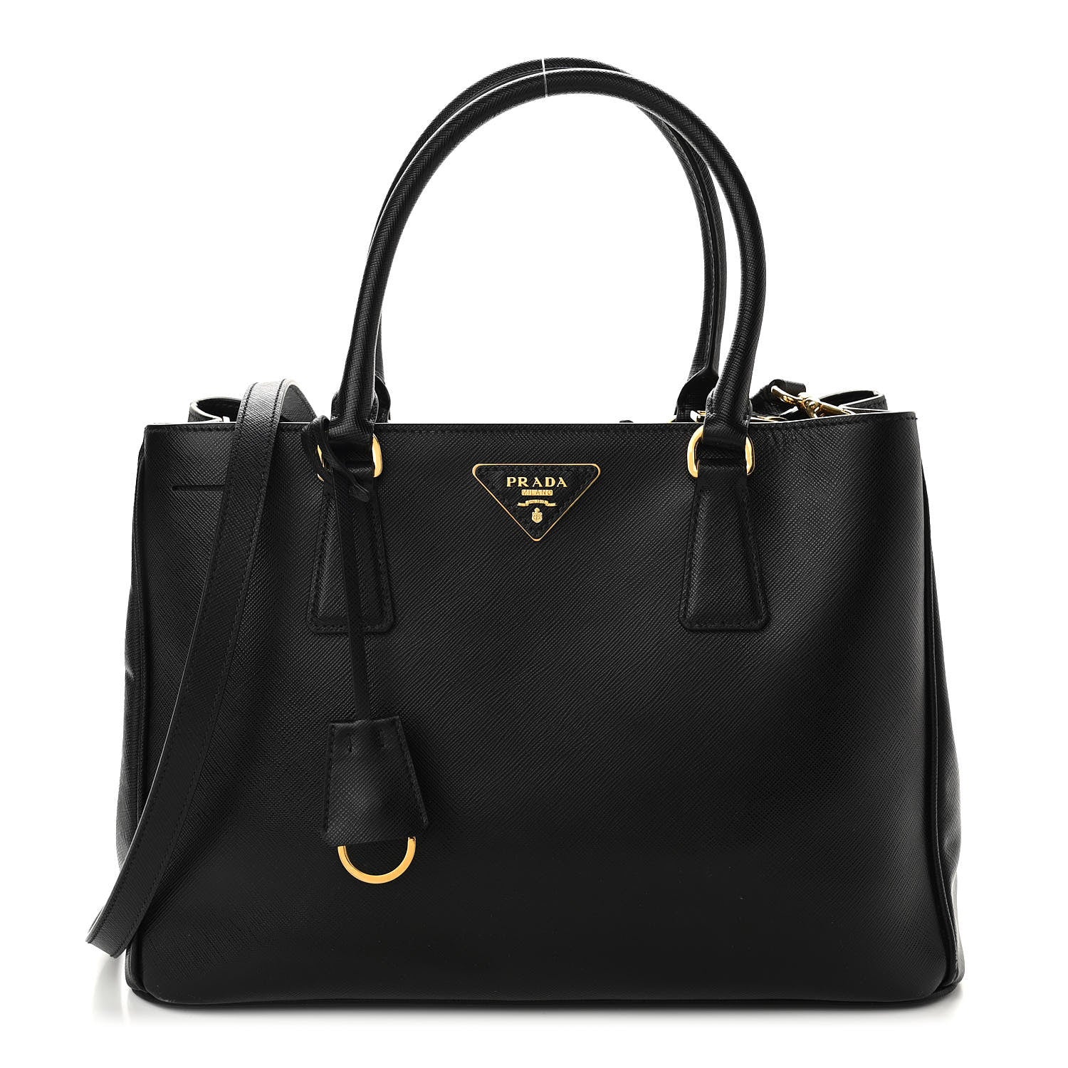 Prada Saffiano Lux Medium Tote Black 1 of 12
