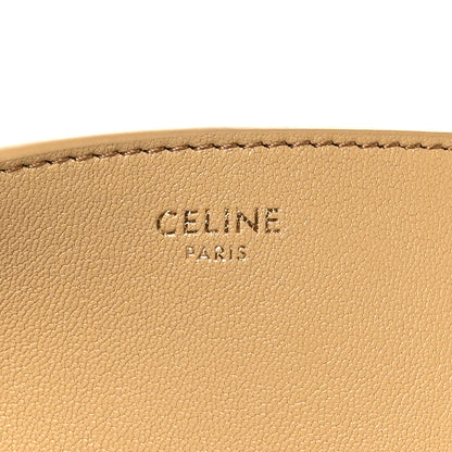 Celine Shiny Lambskin Soft Triomphe Little Half Moon Bag Sandcastle 5 of 8