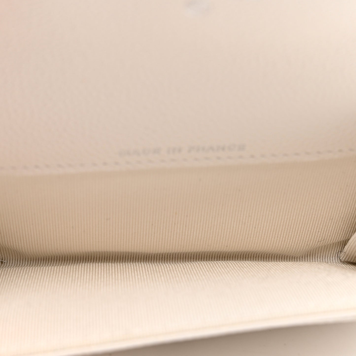 Caviar Quilted Flap Card Holder Wallet White