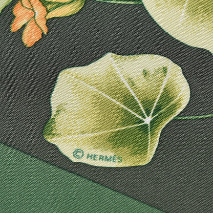 Hermes Silk Les Capucines Pocket Square 4 of 4