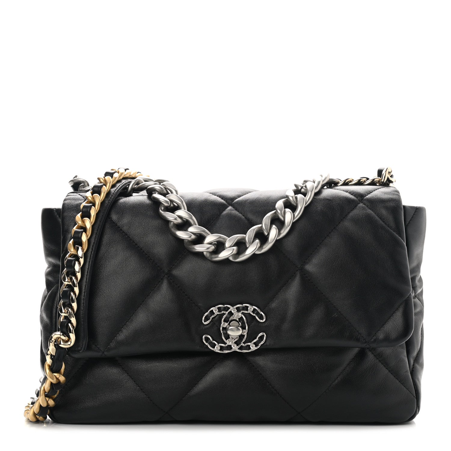 Chanel Lambskin Quilted Large Chanel 19 Flap Black 1 of 10