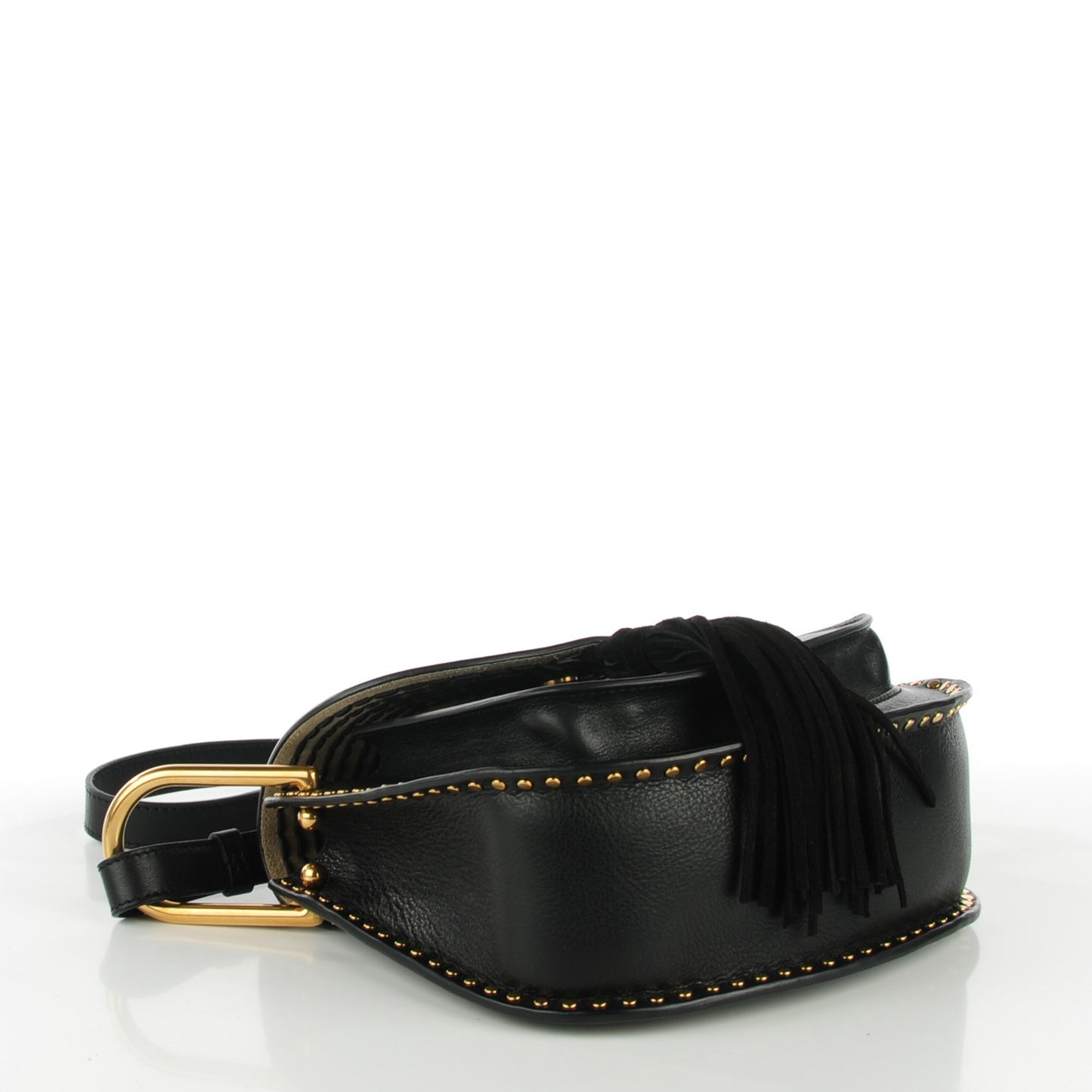 Calfskin Braided Small Hudson Shoulder Bag Black