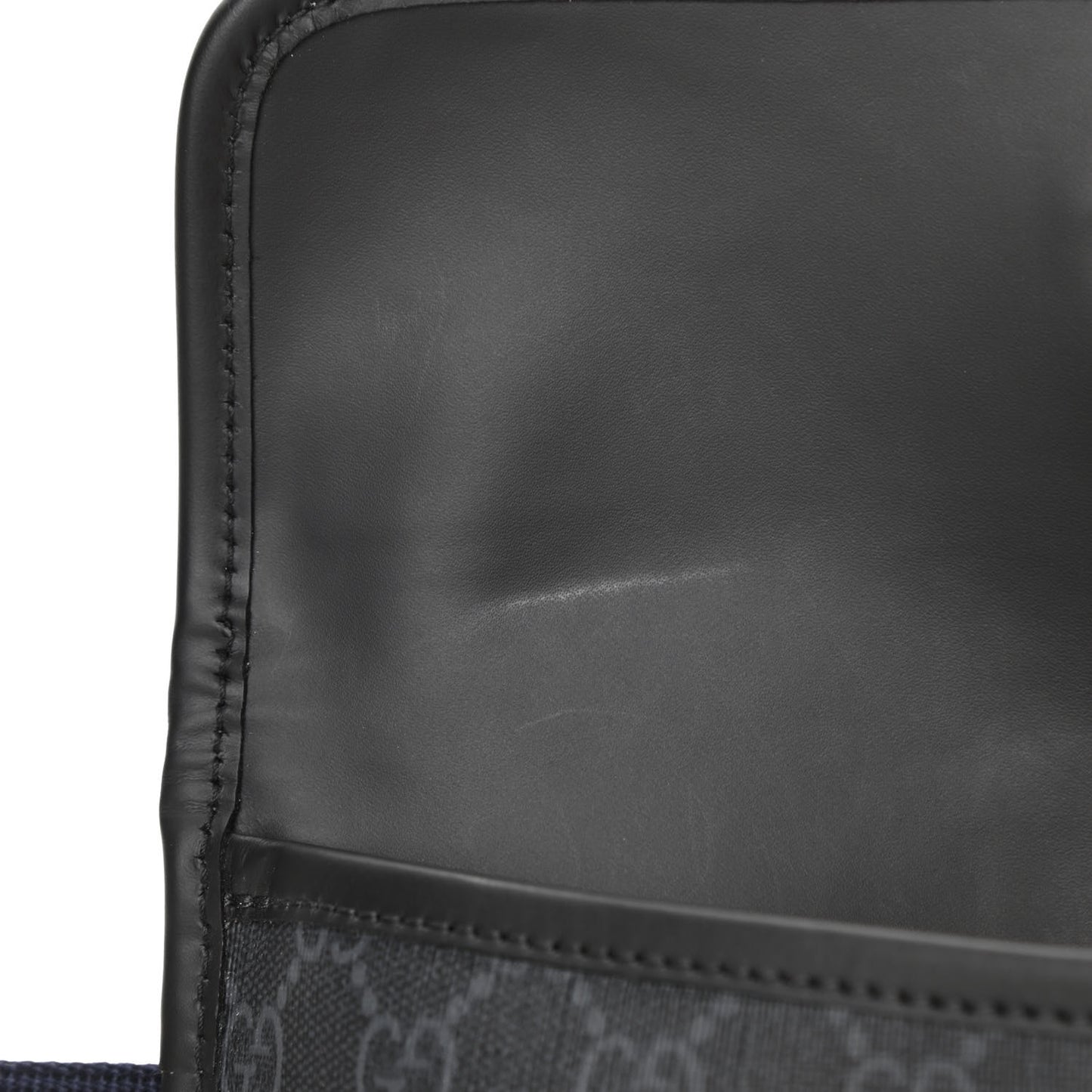 GG Supreme Monogram Web Slim Belt Bag Black Grey